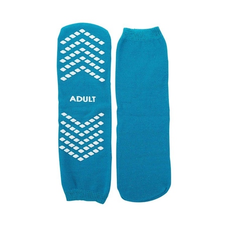 Mckesson Slipper Socks, Large, Teal 16-SCE1